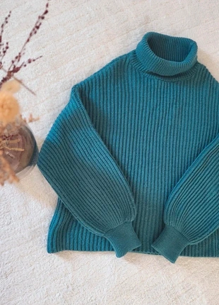 Pull bleu canard col roulé T38 (M) • Pullandbear, brand: Pull & Bear, condizioni: Nuovo senza cartellino, taglia: M / IT 42 / EU 38, €15.00, €16.45 include la Protezione acquisti