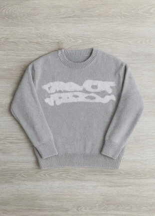 Pull gris motif abstrait style streetwear – unisexe taille S Y2K, brand: y2k, condition: Very good, size: S, €48.00, €51.10 includes Buyer Protection