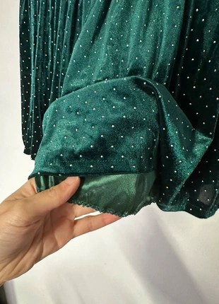 Minijupe en velours plissée verte et clous argenté taille 36 fairy whimsical, condizioni: Ottime, taglia: S / IT 40 / EU 36, €10.00, €11.20 include la Protezione acquisti Pro