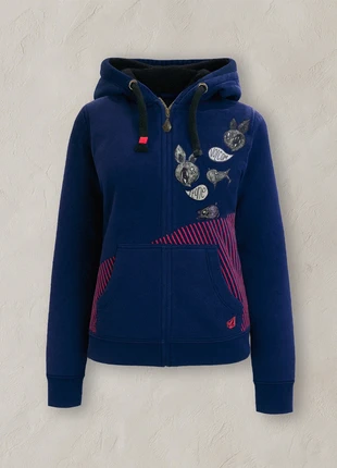 Felpa Volcom blu teddy calda con grafica • Taglia S, merk: Volcom, staat: Heel goed, maat: S / 36 / 8, € 32,00, € 34,30 inclusief Kopersbescherming