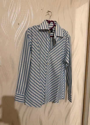 Chemise BRICE 👔 rayée bleu/blanc – motif chevrons – Taille 3 (M/L) chic & moderne, brand: Brice, condizioni: Ottime, taglia: L, €10.00, €11.20 include la Protezione acquisti