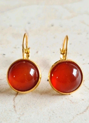 B.O dormeuses Cornaline (12mm), merk: Creatrice, staat: Nieuw zonder prijskaartje, € 9,00, € 10,15 inclusief Kopersbescherming Pro