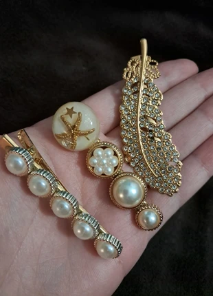 Pinzas Pelo Elegantes Perlas, marca: Local, estado: Muito bom, €2.00, €2.80 inclui Proteção do Comprador