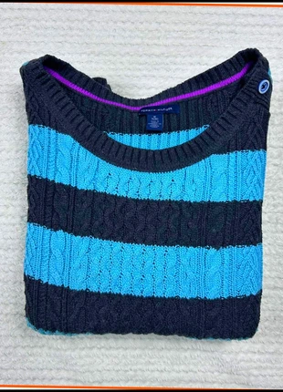 Sweat/Pull Tommy Hilfiger Bleu à rayure noir / Torsadé/ Col Rond / Logo brodé / Taille XL Femme, marke: Tommy Hilfiger, zustand: Sehr gut, größe: XL / 42 / 14, 28,00 €, 30,10 € inklusive Vinted-Käuferschutz