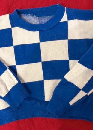 Maglioncino crop girocollo blu e bianco – taglia unica, brand: Maglione, condizioni: Nuovo senza cartellino, taglia: Taglia unica, €5.00, €5.95 include la Protezione acquisti