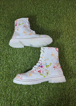 Bottes Dockers blanches peinture splash – Taille 40, marque: Dockers, état: Très bon état, taille: 40, 34,00 €, 36,40 € Protection acheteurs (Pro) incluse