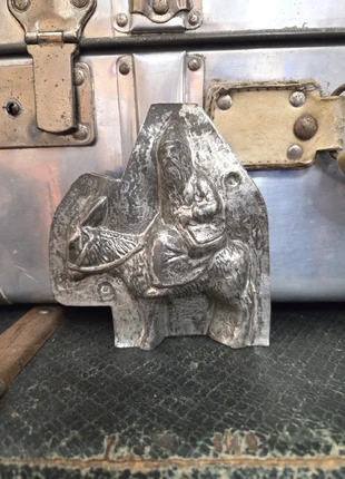 1930s Antique Chocolate Mold – Letang Fils Paris – Rare Santa on Donkey – Nº208 – Measures Below, brand: Letant Fils Paris, condition: Satisfactory, €59.00, €62.65 includes Buyer Protection Pro