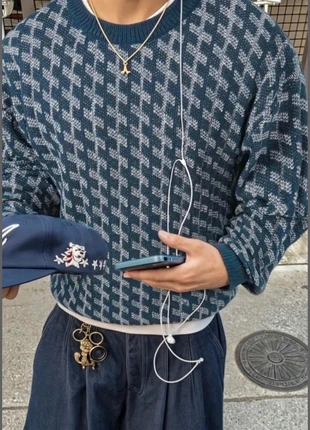 Pull tricoté unisexe manches longues, style streetwear décontracté, jacquard hiver, marque: Vintage Dressing, état: Très bon état, taille: M, 35,00 €, 37,45 € Protection acheteurs incluse