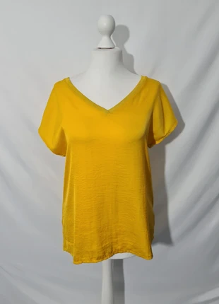 T-shirt jaune col V Camaïeu taille XL, marca: Camaïeu, estado: Muito bom, tamanho: XL / 42 / 14, €3.00, €3.85 inclui Proteção do Comprador Pro