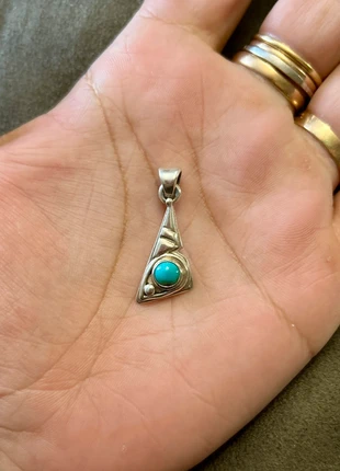 Pendentif ethnique Navajoen argent massif et turquoise, marca: Argent, estado: Muito bom, €29.95, €32.15 inclui Proteção do Comprador Pro