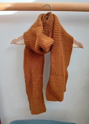 Hand knitted sjaal camel herfstbruin 27 x 200 cm handgemaakt, merk: Handgemaakt, staat: Heel goed, € 4,00, € 4,90 inclusief Kopersbescherming