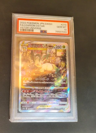 Leafeon V astro 210/172 jap PSA 10, marque: Pokémon, état: Neuf, 67,00 €, 71,05 € Protection acheteurs incluse