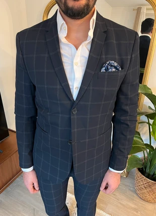 Costume H&M 2 pièces - Taille L / 54 - bleu marine, marque: H&M, état: Très bon état, taille: L, 55,00 €, 58,45 € Protection acheteurs incluse