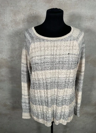 Pull Maille Torsadée Cable Knit Vintage Sonoma gris beige texturé taille M, brand: Vintage Dressing, condizioni: Ottime, taglia: M / IT 42 / EU 38, €8.00, €9.10 include la Protezione acquisti Pro