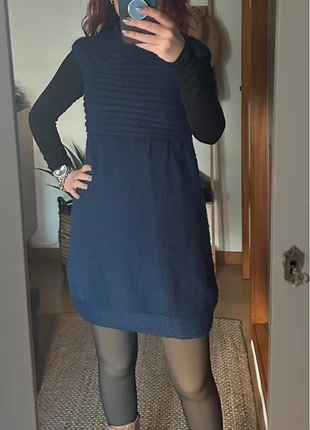 Vestido mini de lã azul escuro – Pull & Bear (Tamanho S), marque: Pull & Bear, état: Très bon état, taille: S / 36 / 8, 8,00 €, 9,10 € Protection acheteurs incluse