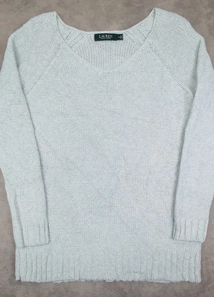 Pull bleu col V coton et acrylique marque Lauren Ralph Lauren taille M femme, brand: Lauren Ralph Lauren, condition: Very good, size: M / 38 / 10, €19.00, €20.65 includes Buyer Protection Pro