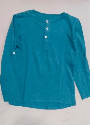 Camiseta azul infantil de manga larga, marca: TEX, estado: Muy bueno, tamaño: 6 años / 116 cm, 3,00 €, 3,15 € Protección al comprador incluida