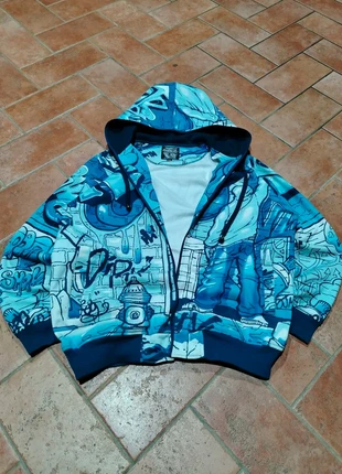 Raw Blue Graffiti Hip Hop Y2k Oversized Vintage Hoodie, marca: RAW BLUE, estado: Muito bom, tamanho: M, €69.99, €74.19 inclui Proteção do Comprador