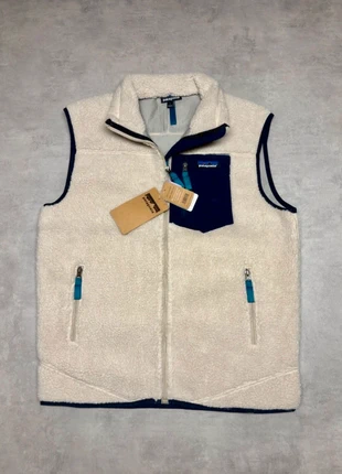 Veste sans manches Patagonia Retro X – Blanc & Bleu Marine, marca: Patagonia, estado: Novo com etiquetas, tamanho: S, €60.00, €63.70 inclui Proteção do Comprador