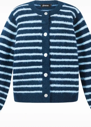 Gebreid vest blauwe strepen • gimme • L/XL, merk: gimme, staat: Nieuw met prijskaartje, maat: L / 40 / 12, € 39,99, € 42,69 inclusief Kopersbescherming Pro