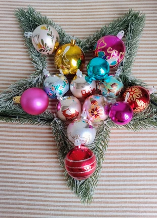 Prachtig! Vintage 14x kerstballen kerstornament gekleurd, merk: Vintage, staat: Heel goed, € 18,50, € 20,13 inclusief Kopersbescherming Pro