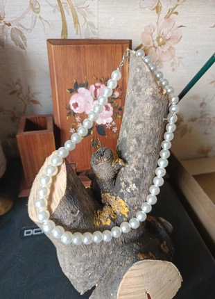 Collier élégant perles – perles imitation – bijou mariage, cérémonie, tendance, neuf 10mm, brand: Collier élégant fantaisie perles 10mm, condition: New with tags, €2.00, €2.80 includes Buyer Protection