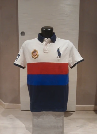Polo manches courtes Ralph Lauren USA Blanc bleu rouge t. L, merk: Ralph Lauren, staat: Heel goed, maat: L, € 19,50, € 21,18 inclusief Kopersbescherming Pro