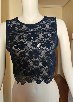 Top de encaje azul marino – Talla M, brand: Okeysi, condizioni: Nuovo con cartellino, taglia: M / IT 42 / EU 38, €10.00, €11.20 include la Protezione acquisti