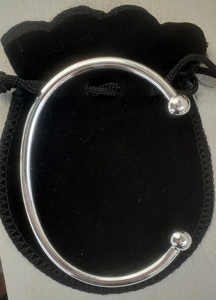 Bracelet en argent 925 jonc ouvert 6,5 cm avec extrémités boules, marke: Argent, zustand: Neu, 9,00 €, 10,15 € inklusive Vinted-Käuferschutz