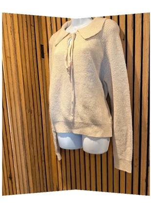 Sale Beige gebreide trui met kraag van SHEIN Uitverkoop, merk: Shein, staat: Heel goed, maat: L / 40 / 12, € 5,00, € 5,95 inclusief Kopersbescherming