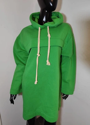 Robe sweat à capuche verte Ninette taille L/XL oversize, marque: Minette, état: Très bon état, taille: L / 40 / 12, 13,00 €, 14,35 € Protection acheteurs incluse