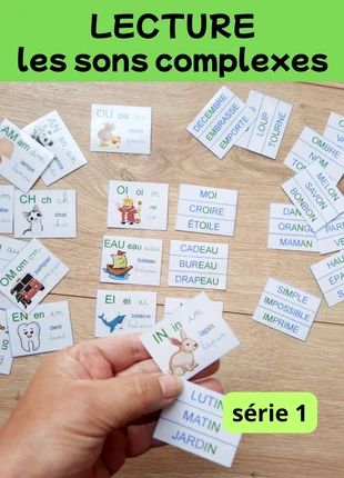 Apprendre les sons complexes, jeu d'association série 1, marque: inspiration montessori, état: Très bon état, taille: Taille unique, 7,90 €, 9,00 € Protection acheteurs incluse