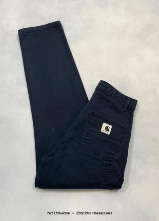 Jean Carhartt wip Bleu Marine W’ Pierce Pant 100% coton Jean Droit Knee pant - XS w24 /1736R, marca: Carhartt, estado: Muito bom, tamanho: XS / 34 / 6, €49.00, €52.15 inclui Proteção do Comprador Pro