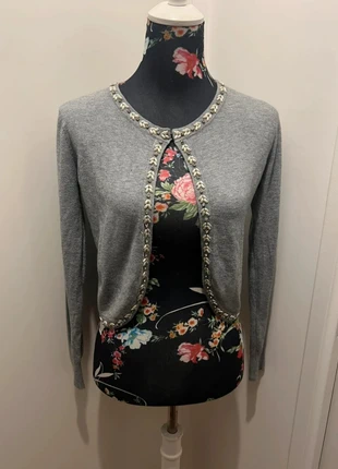 Gilet gris avec strass, marque: Evis, état: Très bon état, taille: L / 40 / 12, 11,00 €, 12,25 € Protection acheteurs incluse