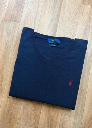 Pull Ralph Lauren col en V bleu marine logo rouge Taille XXL 100% coton, marque: Ralph Lauren, état: Très bon état, taille: XXL, 29,00 €, 31,15 € Protection acheteurs (Pro) incluse