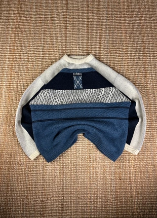 Pull Rare Bleu et Blanc en Laine Oxbow Vintage Y2K, Funky Knitwear Oversize Taille XL, brand: Oxbow, condition: Very good, size: XL, €110.00, €116.20 includes Buyer Protection Pro