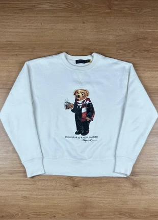 Pull/sweat Ralph Lauren polo bear blanc-femme taille XS, brand: Ralph Lauren, condition: Very good, size: XS / 34 / 6, €64.00, €67.90 includes Buyer Protection