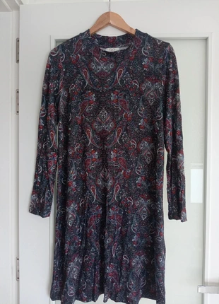 Vestido boho de manga larga con estampado paisley de tejido calentito, marque: MLN, état: Très bon état, taille: M / 38 / 10, 9,00 €, 10,15 € Protection acheteurs incluse