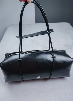 Sac à main bowling noir TU style minimaliste femme P1141, brand: Vintage Dressing, condition: Very good, €40.00, €42.70 includes Buyer Protection