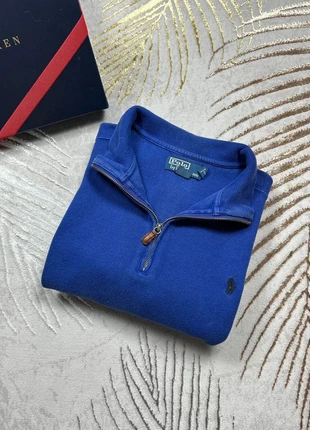 Pull half zip 1/4zip Ralph Lauren bleu foncée logo brodé noir, brand: Ralph Lauren, condition: Very good, size: XL, €38.00, €40.60 includes Buyer Protection Pro