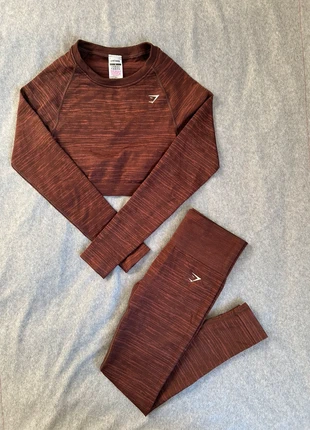 Ensemble de Sport Gymshark Marron - Taille S - Parfait État, marca: Gymshark, estado: Novo sem etiquetas, tamanho: S / 36 / 8, €38.00, €40.60 inclui Proteção do Comprador