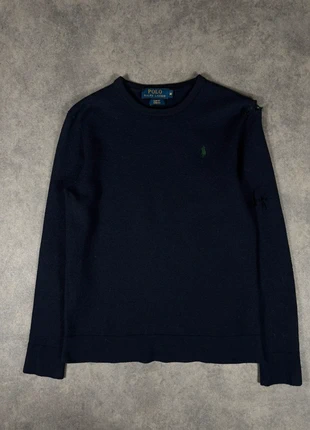 Pull En Col Rond | Ras de Cou Ralph Lauren Bleu Marine | Logo Brodé Vert Taille XS, marke: Ralph Lauren, zustand: Sehr gut, größe: XS, 29,90 €, 32,10 € inklusive Vinted-Käuferschutz