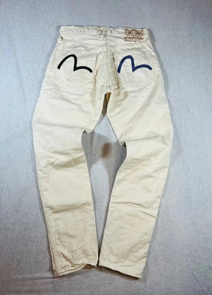 Jean Evisu Japan Cream Edition Double Seagull Bleu & Noir - Taille 32/FR38, marque: Evisu, état: Très bon état, taille: W28 | FR 38, 94,90 €, 100,35 € Protection acheteurs (Pro) incluse