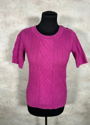 Pull Maille Torsadée Cable Knit Vintage Banana Republic magenta vif taille S, brand: Vintage Dressing, condition: Very good, size: S / 36 / 8, €12.00, €13.30 includes Buyer Protection Pro