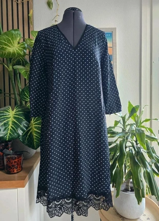 Robe imprimé à pois avec détails en dentelle - Claudie Pierlot - taille 38/40, brand: Claudie Pierlot, condition: Very good, size: M / 38 / 10, €35.00, €37.45 includes Buyer Protection