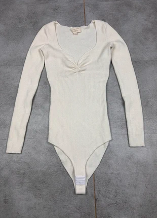 Sezane femme body maille XS laine merinos coton col froncé ecru, marque: Sézane, état: Très bon état, taille: XS / 34 / 6, 55,00 €, 58,45 € Protection acheteurs incluse