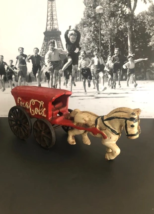 Ancienne Figurine Charrette Coca Cola Fonte peinte - Vintage, brand: Vintage, condition: Very good, €10.00, €11.20 includes Buyer Protection Pro