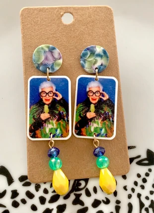 Boucles d’oreilles femme en acrylique inspirées Iris Apfel, état: Très bon état, 7,50 €, 8,58 € Protection acheteurs (Pro) incluse