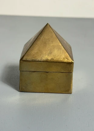 Vintage messing pyramide vormige sieradenkistje pillendoosje, merk: Vintage Love, staat: Heel goed, € 9,50, € 10,68 inclusief Kopersbescherming Pro