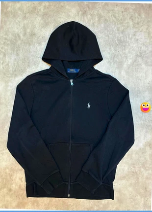 Veste à capuche / zippé/ pull à capuche avec zip Ralph Lauren noir logo gris taille S - 170cm, marque: Ralph Lauren, état: Très bon état, taille: S, 65,00 €, 68,95 € Protection acheteurs (Pro) incluse